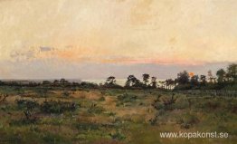 Den franska kusten vid solnedgången Den franska kusten vid solnedgången