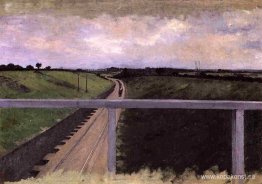 Landskap med järnvägsspår Landskap med järnvägsspår