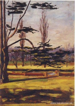 Trädgårdsscen vid Breccles Trädgårdsscen vid Breccles