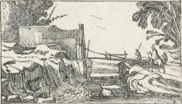 Vägen bredvid ett vattenfall Vägen bredvid ett vattenfall