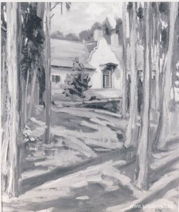 Rött takhus vid Mimizan Rött takhus vid Mimizan