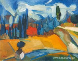 En flicka med ett paraply En flicka med ett paraply