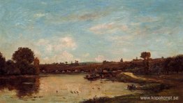 Washerwoman nära Valdomdois Washerwoman nära Valdomdois