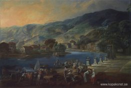 Utsikt över El Arenal i Bilbao Utsikt över El Arenal i Bilbao