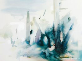 Mjukt blått landskap Mjukt blått landskap