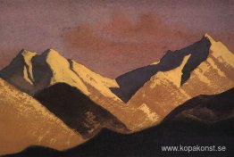 Himalaya. Berg upplysta av solnedgången. Himalaya. Berg upplysta av solnedgången.