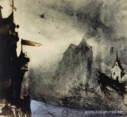 Ermitage Rock i ett imaginärt landskap Ermitage Rock i ett imaginärt landskap