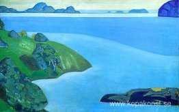 Karelska landskapet. Stenig havsstrand. Karelska landskapet. Stenig havsstrand.