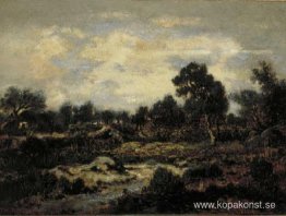 Bergslandskap nära Fontainebleau Bergslandskap nära Fontainebleau