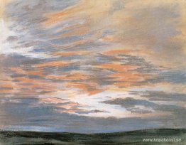 Studie av himlen vid solnedgången Studie av himlen vid solnedgången