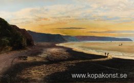 Whitby Sands, solnedgång Whitby Sands, solnedgång