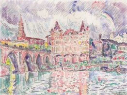 Titta på Montauban i regn Titta på Montauban i regn