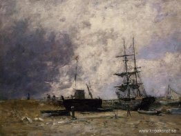 Trouvilles kustlinje, lågvatten Trouvilles kustlinje, lågvatten