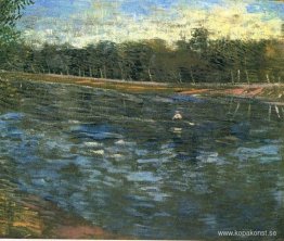 Seinen med en roddbåt Seinen med en roddbåt