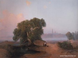 Vy över Pechersk Lavra i Kiev från Dnepr Vy över Pechersk Lavra i Kiev från Dnepr