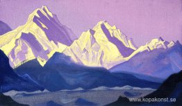 Himalaya. Solnedgång. Himalaya. Solnedgång.