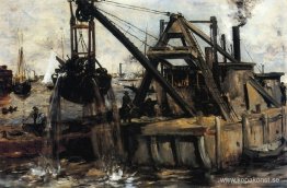 Muddring i East River Muddring i East River