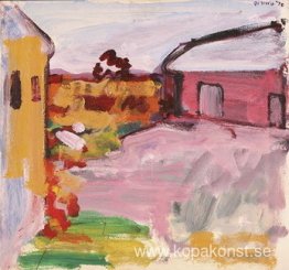 Landskap med hus Landskap med hus