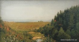 Landskap med skogsflod Landskap med skogsflod