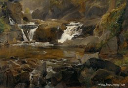 En bäck med damm i Auvergne En bäck med damm i Auvergne