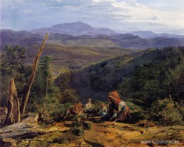 Wienerwald landskap med Wildegg slott Wienerwald landskap med Wildegg slott