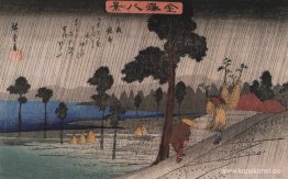 Två män på en sluttande väg i regnet Två män på en sluttande väg i regnet