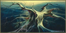 Månbelyst trädstam Månbelyst trädstam