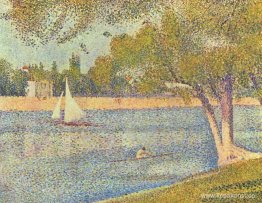 Floden Seine vid La Grande-Jatte Floden Seine vid La Grande-Jatte