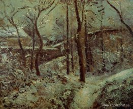 Dålig gångväg, Pontoise, snöeffekt Dålig gångväg, Pontoise, snöeffekt