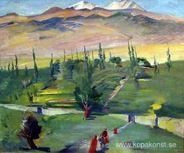Landskap med utsikt över berget Ararat Landskap med utsikt över berget Ararat