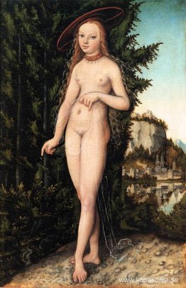 Venus står i ett landskap Venus står i ett landskap