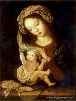 Madonna och barn med körsbär Madonna och barn med körsbär