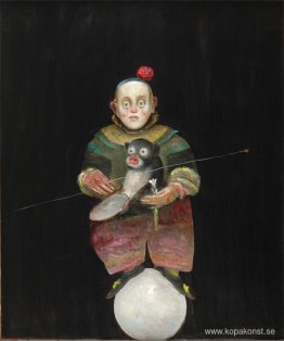 Dvärg med apa Dvärg med apa