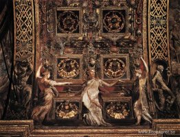 Tre dåraktiga jungfrur flankerade av Adam och Eva Tre dåraktiga jungfrur flankerade av Adam och Eva