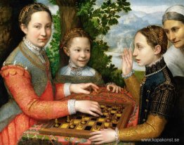 Lucia, Minerva och Europa Anguissola spelar schack Lucia, Minerva och Europa Anguissola spelar schack