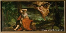 Ängeln visar sig för Hagar i öknen Ängeln visar sig för Hagar i öknen