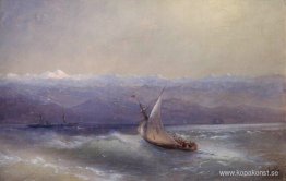 Havet på bergen bakgrund Havet på bergen bakgrund