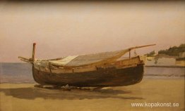 Båt släpade på land Båt släpade på land