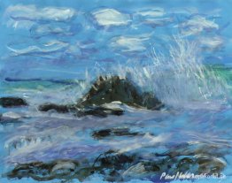 Havslandskap vid Normandies kust, nära Petit Dalles, Frankrike Havslandskap vid Normandies kust, nära Petit Dalles, Frankrike