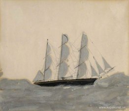 Tremästare mot en vit himmel Tremästare mot en vit himmel