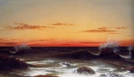 Havslandskap: Solnedgång Havslandskap: Solnedgång