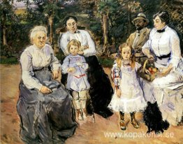 Familjen Slevogt i Godramsteins trädgård Familjen Slevogt i Godramsteins trädgård