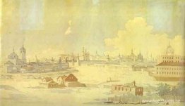Utsikt från Yauza på Kreml i Moskva Utsikt från Yauza på Kreml i Moskva