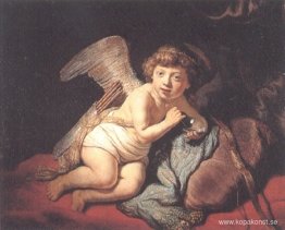 Cupid som blåser såpbubblor Cupid som blåser såpbubblor