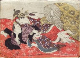 Förspel på en röd futon Förspel på en röd futon