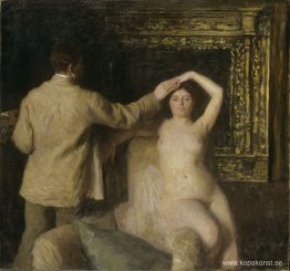 Målare och modell Målare och modell