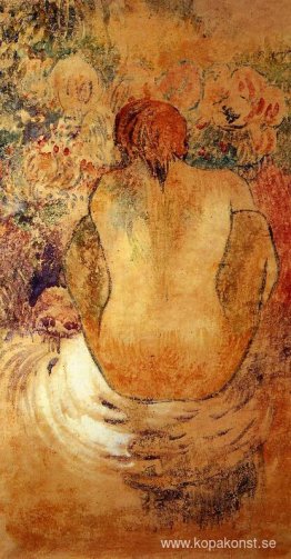 Hukande tahitisk kvinna Hukande tahitisk kvinna