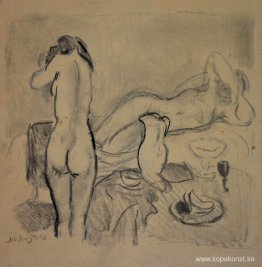 Två nakenbilder i studio Två nakenbilder i studio