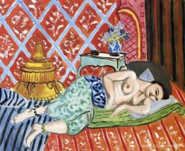 En naken liggande på hennes rygg En naken liggande på hennes rygg