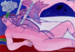 Kvinna och fågel Kvinna och fågel